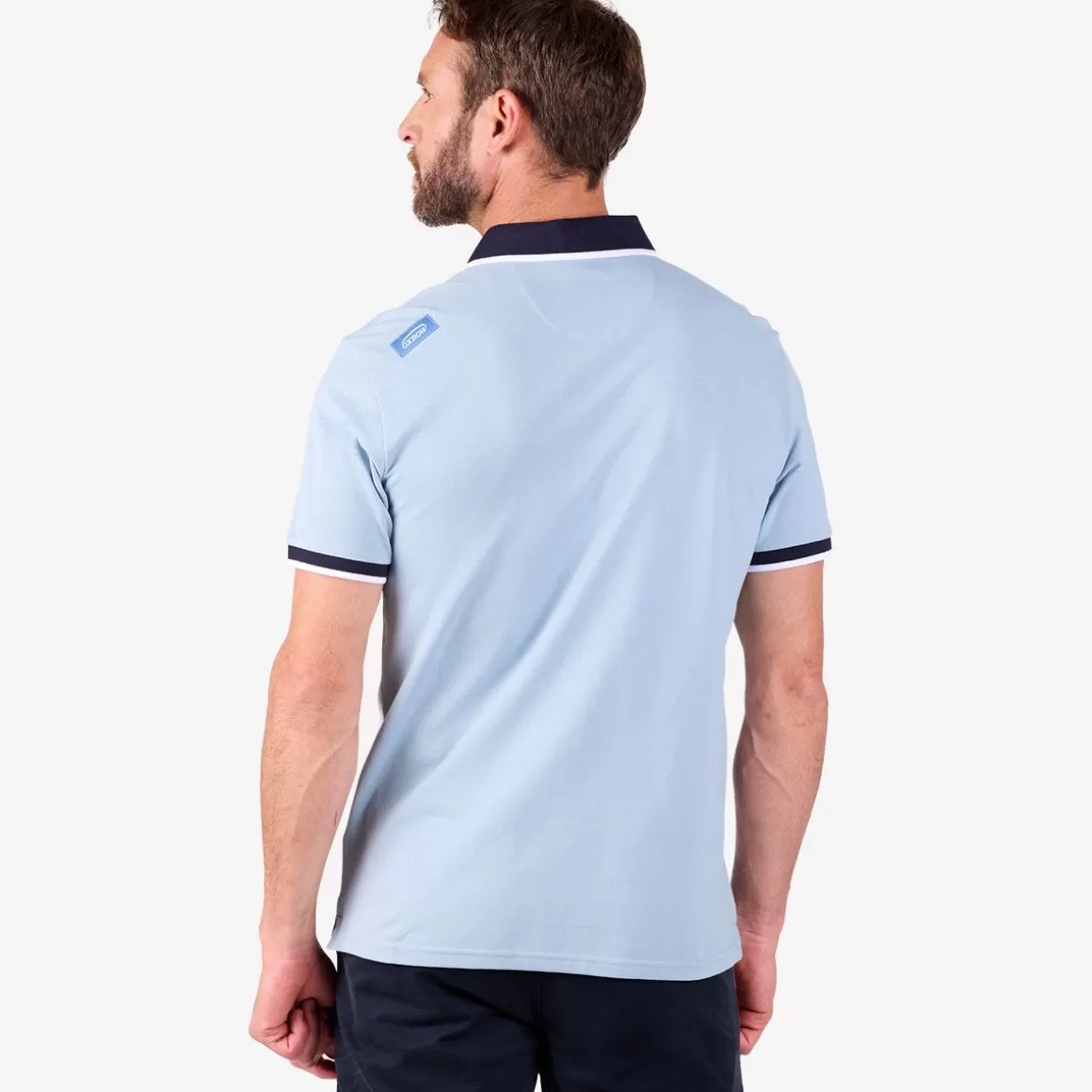 Polo NACHEM - Bleu Fumée-OXBOW Fashion