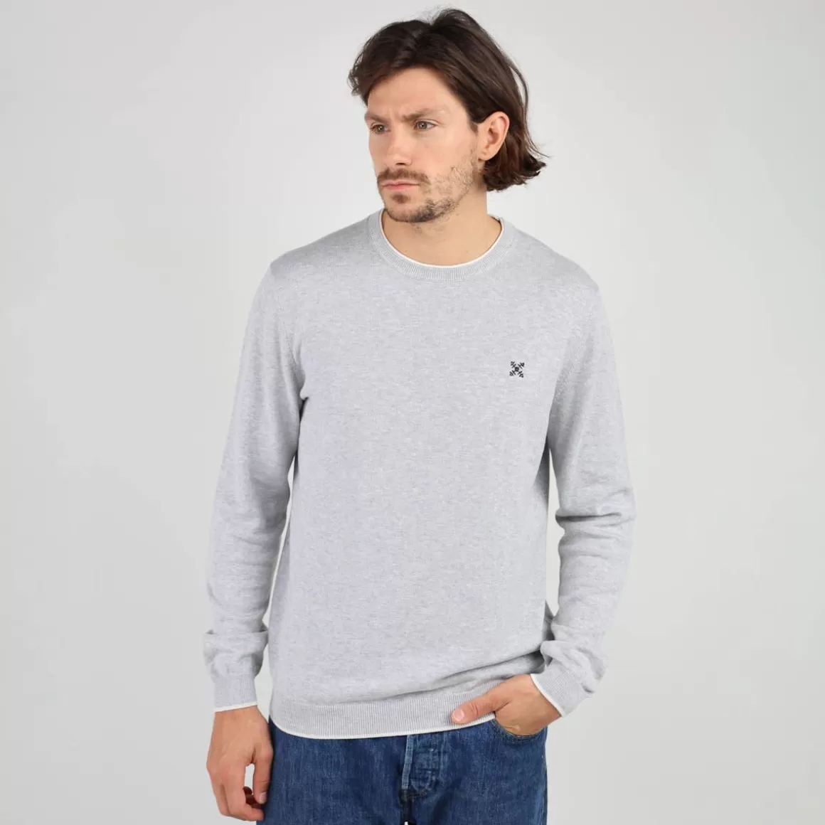 Pull PERONI - Gris Chiné-OXBOW Sale