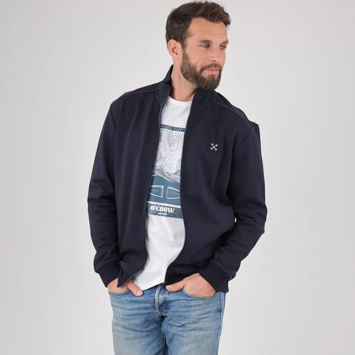 Sweat SAKOP - Deep Marine Chiné-OXBOW Online