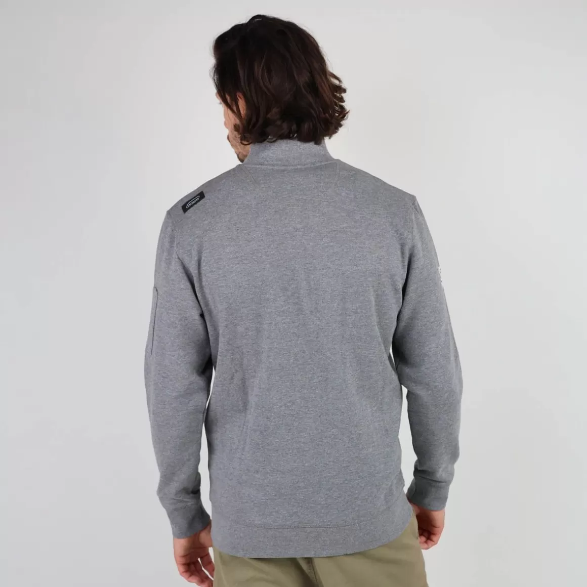 Sweat SALTCOATS - Gris Chiné Foncé-OXBOW Outlet