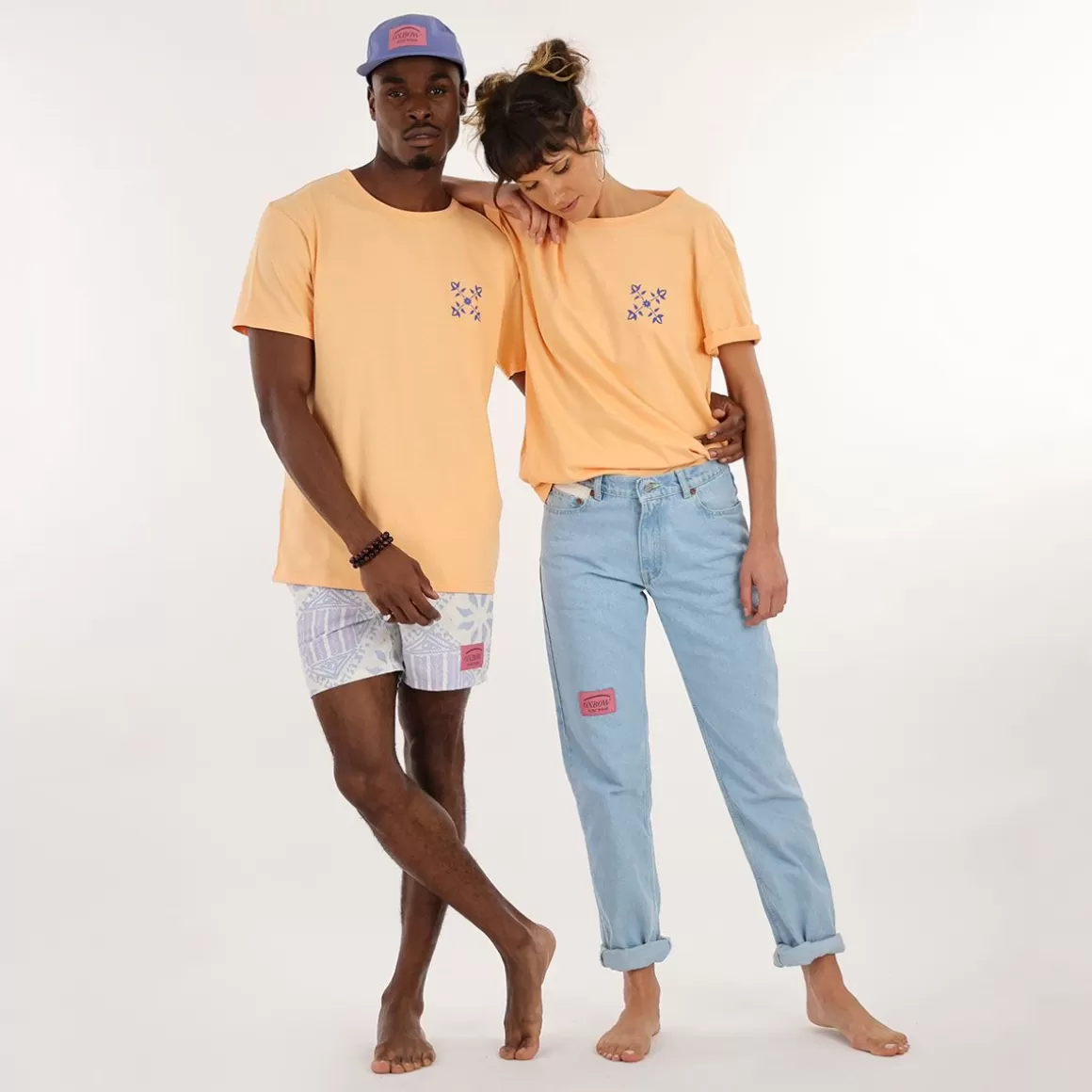 Tee-Shirt COLLECTOR PIERRE - Abricot Solarisé-OXBOW Outlet