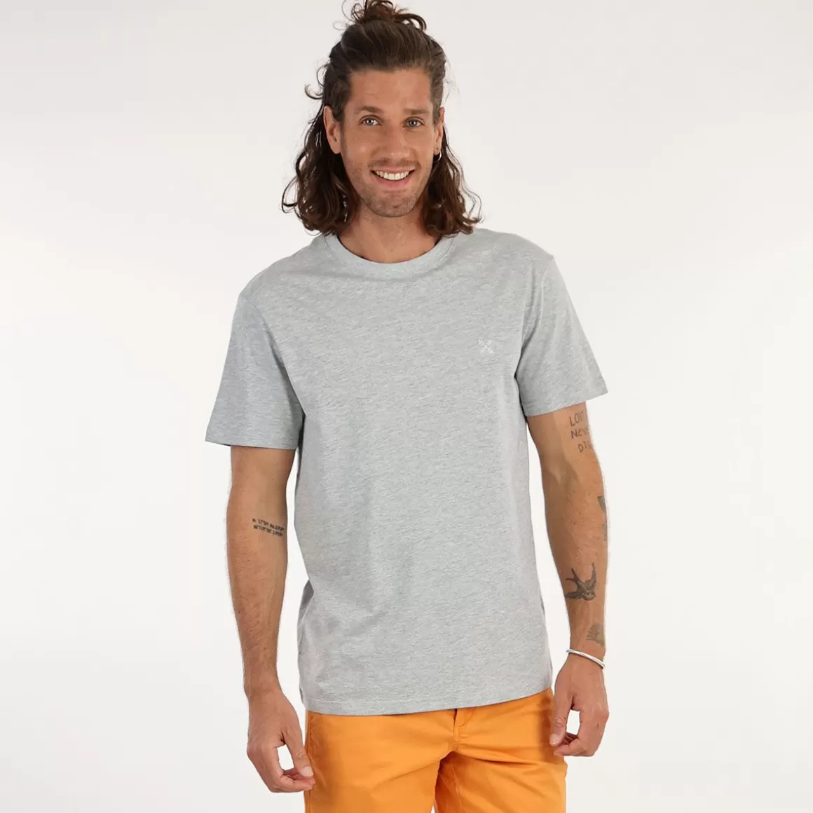 Tee-Shirt TEBAZ - Gris Chiné-OXBOW New