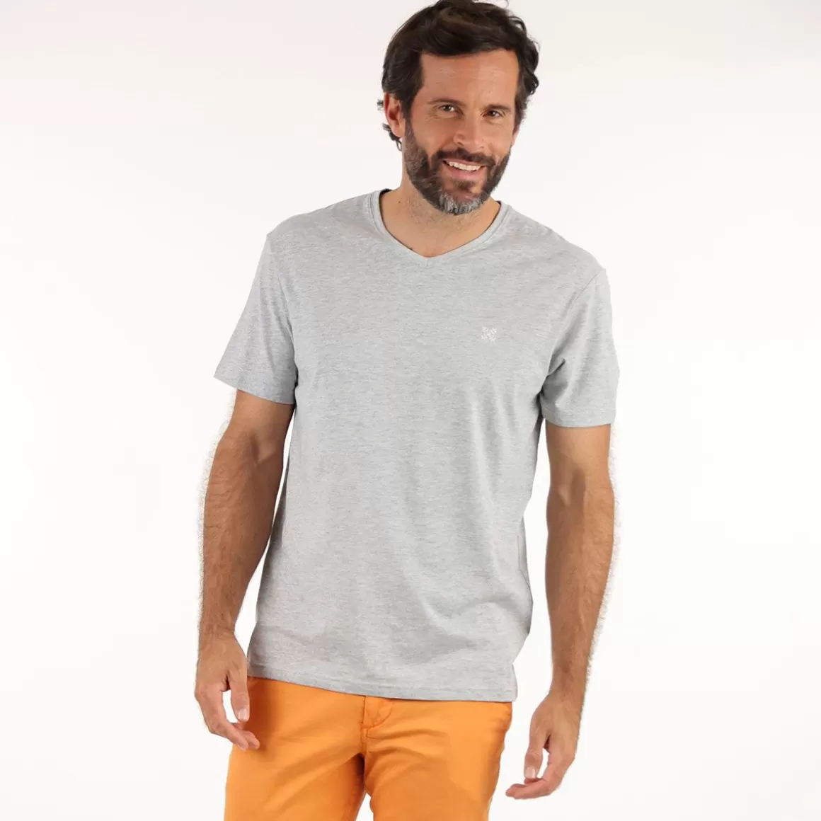 Tee-Shirt TIVE - Gris Chiné-OXBOW Outlet